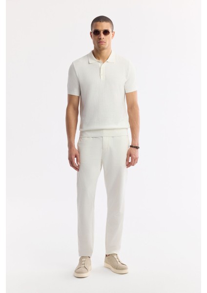 Erkek Ekru Regular Fit Polo Yaka Dokulu Triko T-shirt B005120 indirimleri