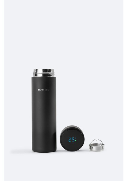 Erkek Siyah Sport Isı Göstergeli Paslanmaz %100 Çelik Termos 500 ml B009903 modelleri