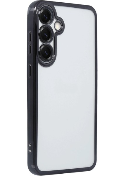 Samsung Galaxy S25 Kılıf Lensli Silikon - Siyah - KA9890-8908