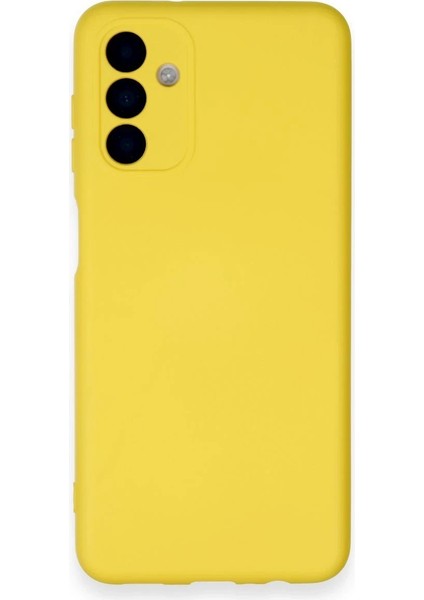 Samsung Galaxy A14 4g Kılıf Nano Içi Kadife Silikon - Sarı - KA8461-9152