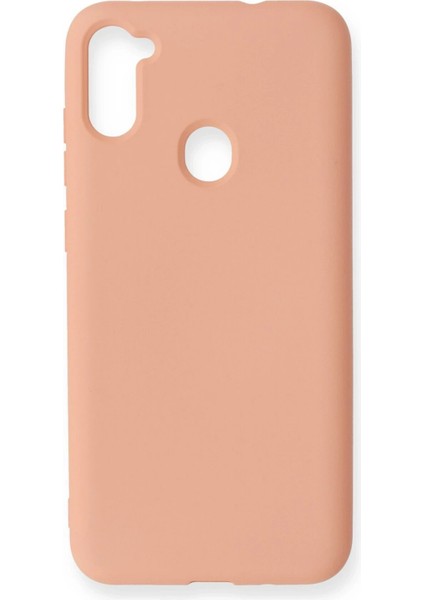 Samsung Galaxy A11 Kılıf Nano Içi Kadife Silikon - Pudra - KA9744-8643