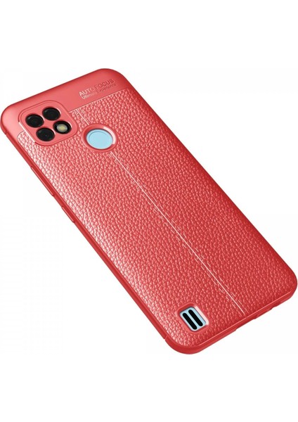 Realme C21 Kılıf Auto Focus Kapak - Kırmızı - KA3570-9555