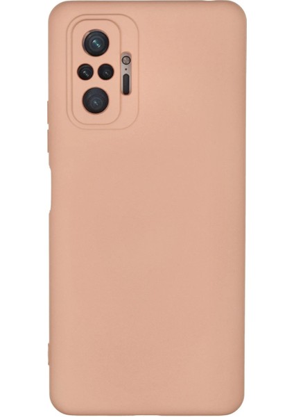 Xiaomi Redmi Note 10 Pro Kılıf Nano Içi Kadife Silikon - Pudra - KA7216-9707