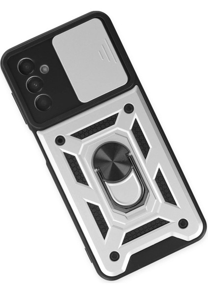 Samsung Galaxy A04S Kılıf Pars Lens Yüzüklü Silikon - Gümüş - KA8308-3558 modelleri