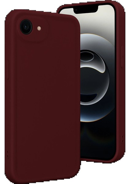 iPhone 16E Kılıf Viera Silikon - Bordo - KA9528-3004