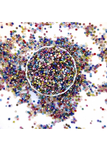 4 mm Premium Karışık Kum Boncuk 50 Gram - Takı, El Işi ve Hobi Için Uygun