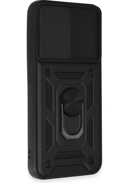 Samsung Galaxy A34 5g Kılıf Pars Lens Yüzüklü Silikon - Siyah - KA9586-6442