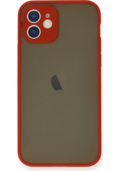 iPhone 12 Mini Kılıf Montreal Silikon Kapak - Kırmızı - KA7022-4235