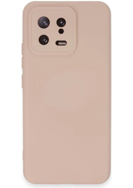 Xiaomi Mi 13 Kılıf Nano Içi Kadife Silikon - Pudra - KA6772-3014