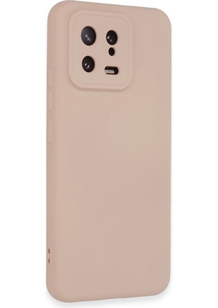 Xiaomi Mi 13 Kılıf Nano Içi Kadife Silikon - Pudra - KA6772-3014