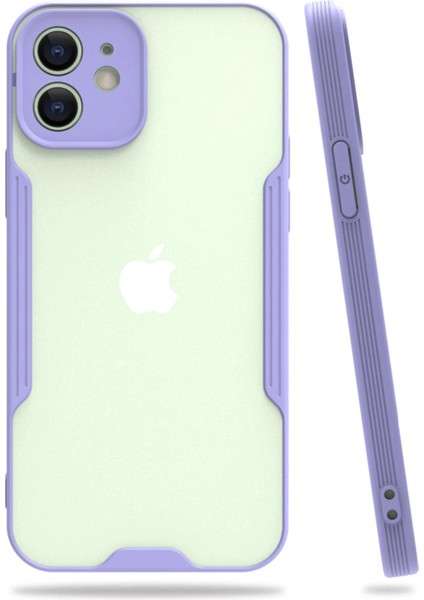 iPhone 12 Kılıf Platin Silikon - Lila - KA2095-8862