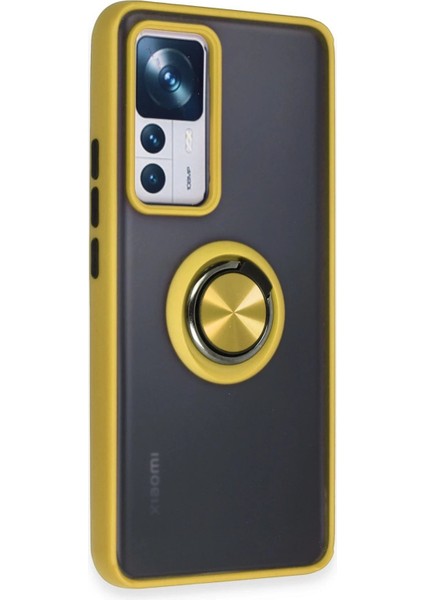 Xiaomi Mi 12T Pro Kılıf Montreal Yüzüklü Silikon Kapak - Sarı - KA9979-1648 fiyatları