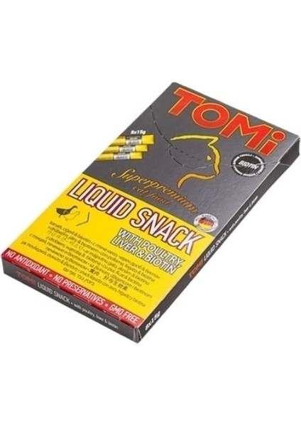 The Best Nzm Tomi Kümes Hayvanlı Ciğerli ve Biotinli Sıvı Kedi Ödül Maması 15 gr 8 Adet