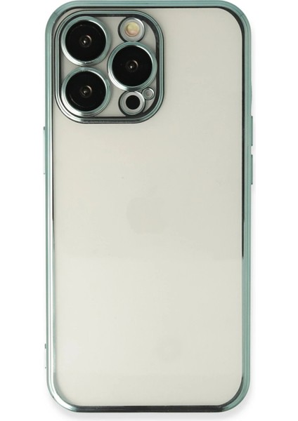 iPhone 14 Pro Kılıf Lensli Silikon - Yeşil - KA3539-1984