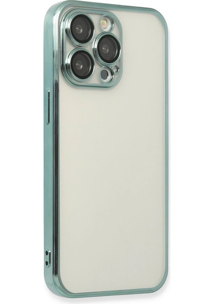 iPhone 14 Pro Kılıf Lensli Silikon - Yeşil - KA3539-1984