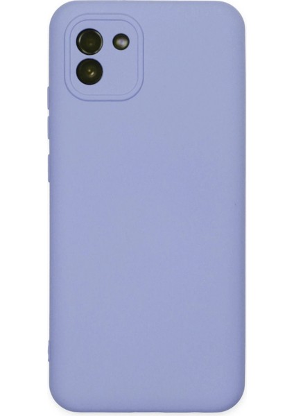 Samsung Galaxy A03 Kılıf Nano Içi Kadife Silikon - Lila - KA7117-2053