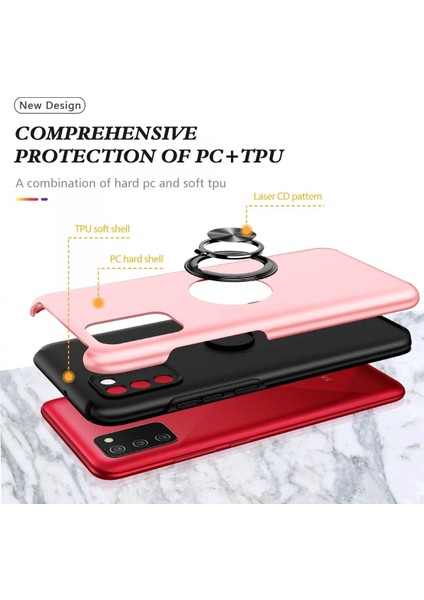 Samsung Galaxy A02S Kılıf Elit Yüzüklü Kapak - Pembe - KA9010-6510 fiyatları