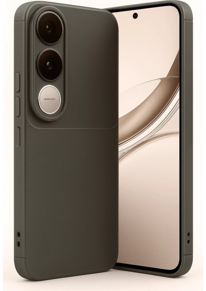 Vivo V50 Lite 4g Auto Focus Karbon Kapak - Kahverengi - KA8908-3415
