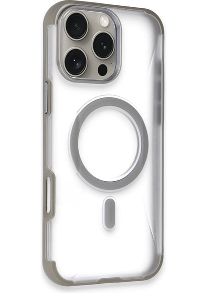 iPhone 16 Pro Max Hilton Magsafe Kapak - Titan Gri - KA3920-5873
