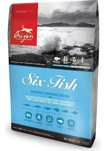 Orijen Six Fish Tahılsız Balıklı Yavru ve Yetişkin Köpek Maması 11.4 kg