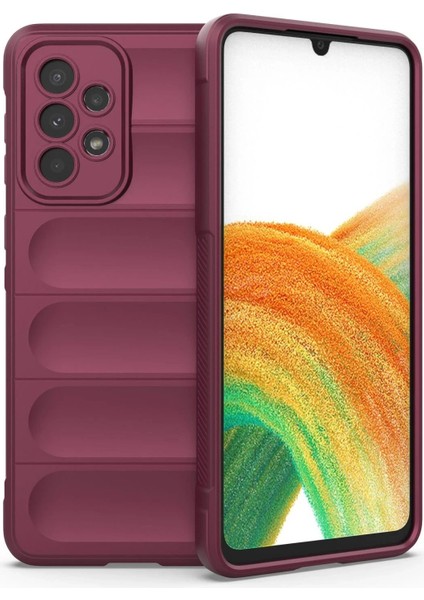 Samsung Galaxy A33 5g Kılıf Optimum Silikon - Bordo - KA4389-4192