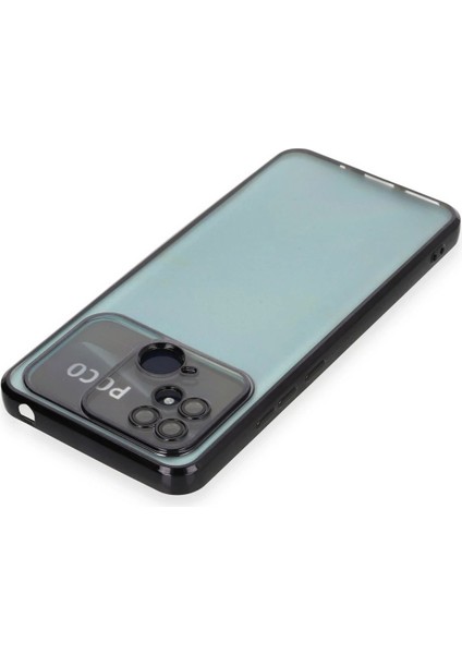 Xiaomi Redmi 10C Kılıf Lensli Silikon - Siyah - KA4253-4712 modelleri