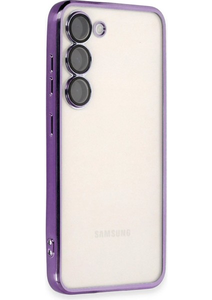 Samsung Galaxy S23 Plus Kılıf Lensli Silikon - Mor - KA9457-1545