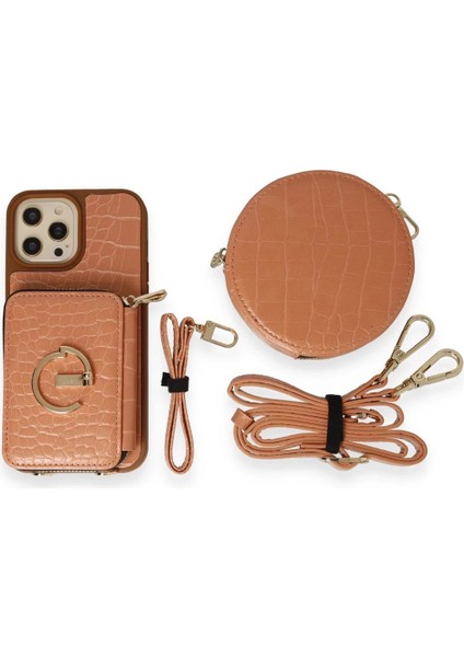 iPhone 14 Pro Max Kılıf Ermes Kapak - Açık Kırmızı - KA8366-3070