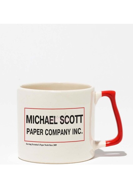 Michael Scott Paper Company The Office Baskılı Kırmızı Kulplu Modern Seramik Kupa