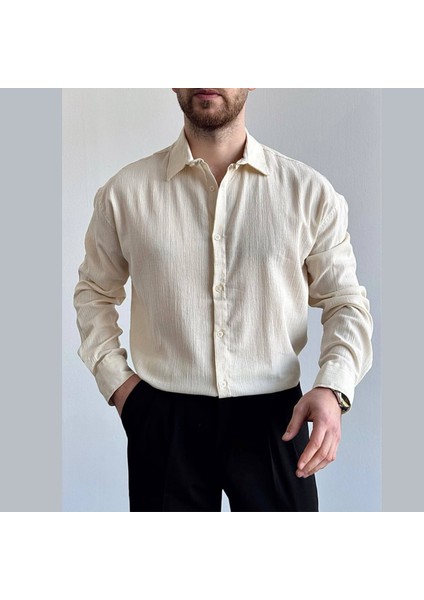 Muslin Kumaş Oversize Gömlek