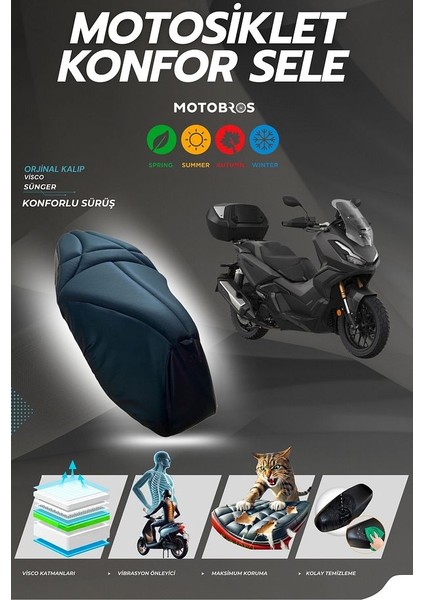 Honda Adv Konfor Sele Kılıfı Visco Sünger (Yırtılmaya Dayanıklı)