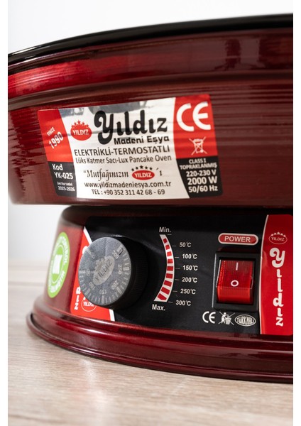 2000W Elektrikli Termostatlı Lüks Saç – 50 cm Ekmek, Gözleme, Börek ve Katmer Pişirme Sacı modelleri