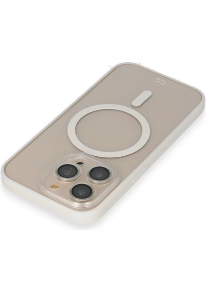 iPhone 13 Pro Max Kılıf Grand Magneticsafe Kapak - Beyaz - KA1433-5830