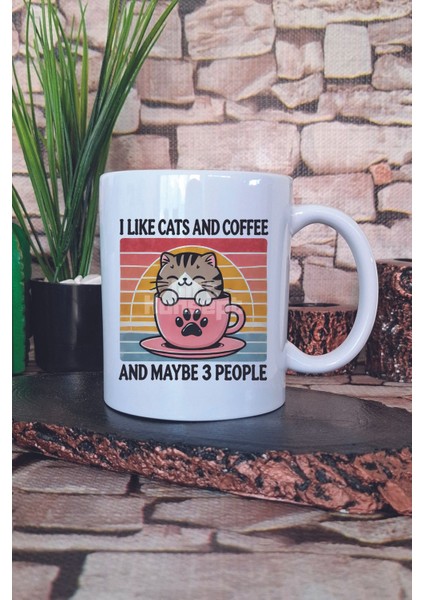 Kedi Komik Şakalı Esprili Kedisever Kedi Sahibi Hediyelik Baskılı Çay Kahve Sunum Kupa Bardak