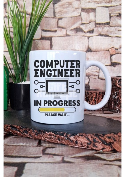Computer In Progress Baskılı Bilgisayar Mühendisi Yazılımcı Hediye Baskılı Kupa Bardak