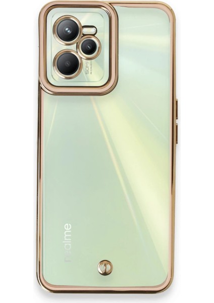 Realme C35 Kılıf Liva Lens Silikon - Pudra - KA9032-4302