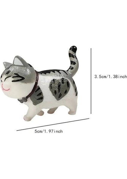 Gri 1 Parça Karikatür Yürüyen Kedi Figür Mutfak Ofis Için fiyatları