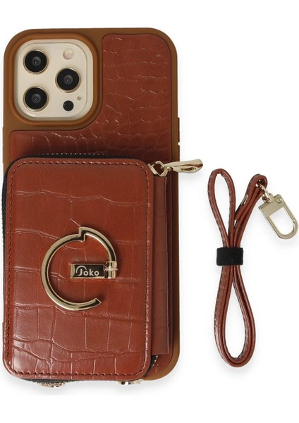 iPhone 14 Pro Max Kılıf Ermes Kapak - Kahverengi - KA5824-9799 fiyatları