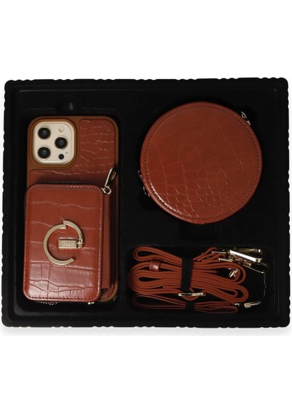 iPhone 14 Pro Max Kılıf Ermes Kapak - Kahverengi - KA5824-9799 fırsatları