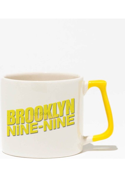Brooklyn Nine Nine Baskılı | Hediyelik | Sarı Kulplu Modern Seramik Kupa