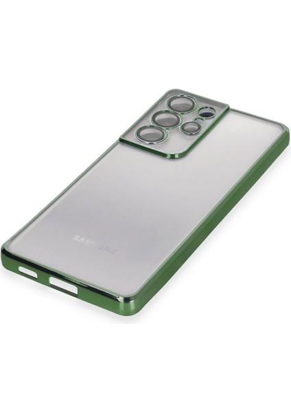 Samsung Galaxy S21 Ultra Kılıf Lensli Silikon - Yeşil - KA5738-5426 fırsatları