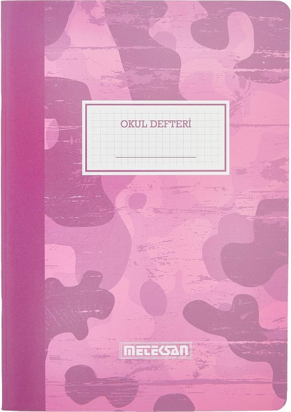 A4 Kareli Okul Defteri Pembe Kamuflaj 60 Yaprak