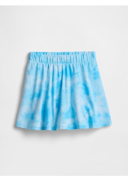 Kız Çocuk Açık Mavi Pileli Şort Etek