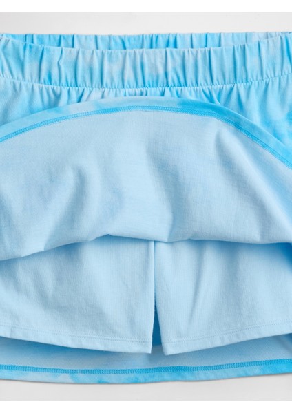 Kız Çocuk Açık Mavi Pileli Şort Etek fiyatları
