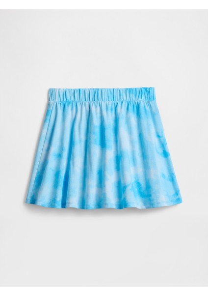 Kız Çocuk Açık Mavi Pileli Şort Etek modelleri