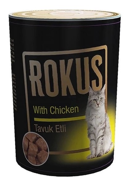 Rokus Tavuklu Yetişkin Konserve Kedi Maması 410 gr