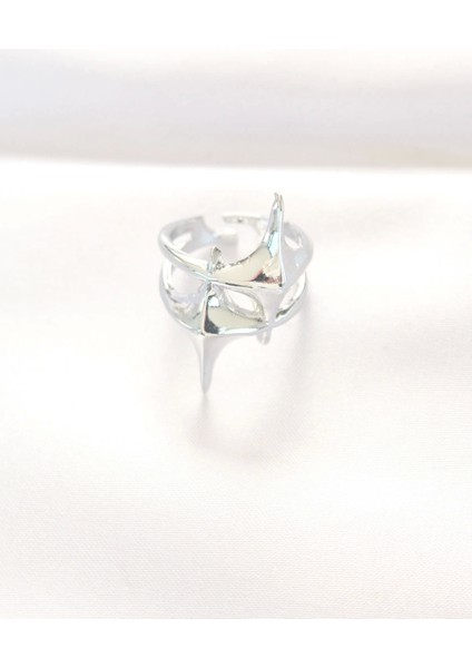 Yıldız Model Silver Renk Ayarlanabilir Yüzük fiyatları