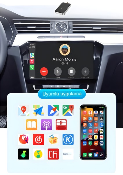 Carplay Adaptör Android ve Ios Uyumlu Sorunsuz Bağlantı, Kolay Kurulum modelleri