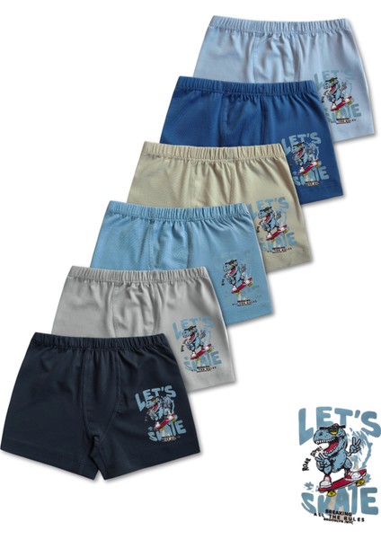 %95 Pamuklu Erkek Çocuk Süprem Penye Boxer Külot Iç Çamaşır 6lı Set fırsatları