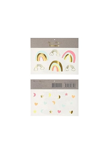 Meri Meri Neon Gökkuşağı Tattoos
